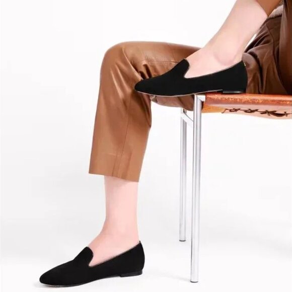 BIRDIES | Starling Black Suede Loafer Flats | Sz 9.5 - Picture 4 of 14